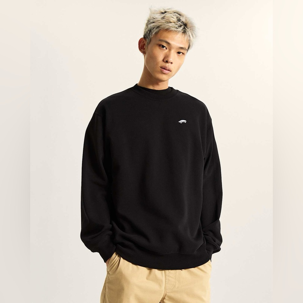 Lacoste Men’s Salton Crewneck Swestshirt in Black